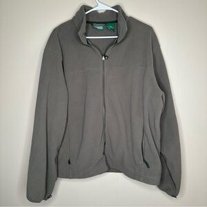 Vintage LL Bean Outdoor Gray Thick Heavy Fleece Jacket Full Zip Men’s Size Large
